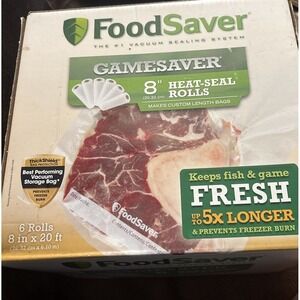FoodSaver GameSaver 8" x 20' Vacuum Seal Rolls, 6 Pack